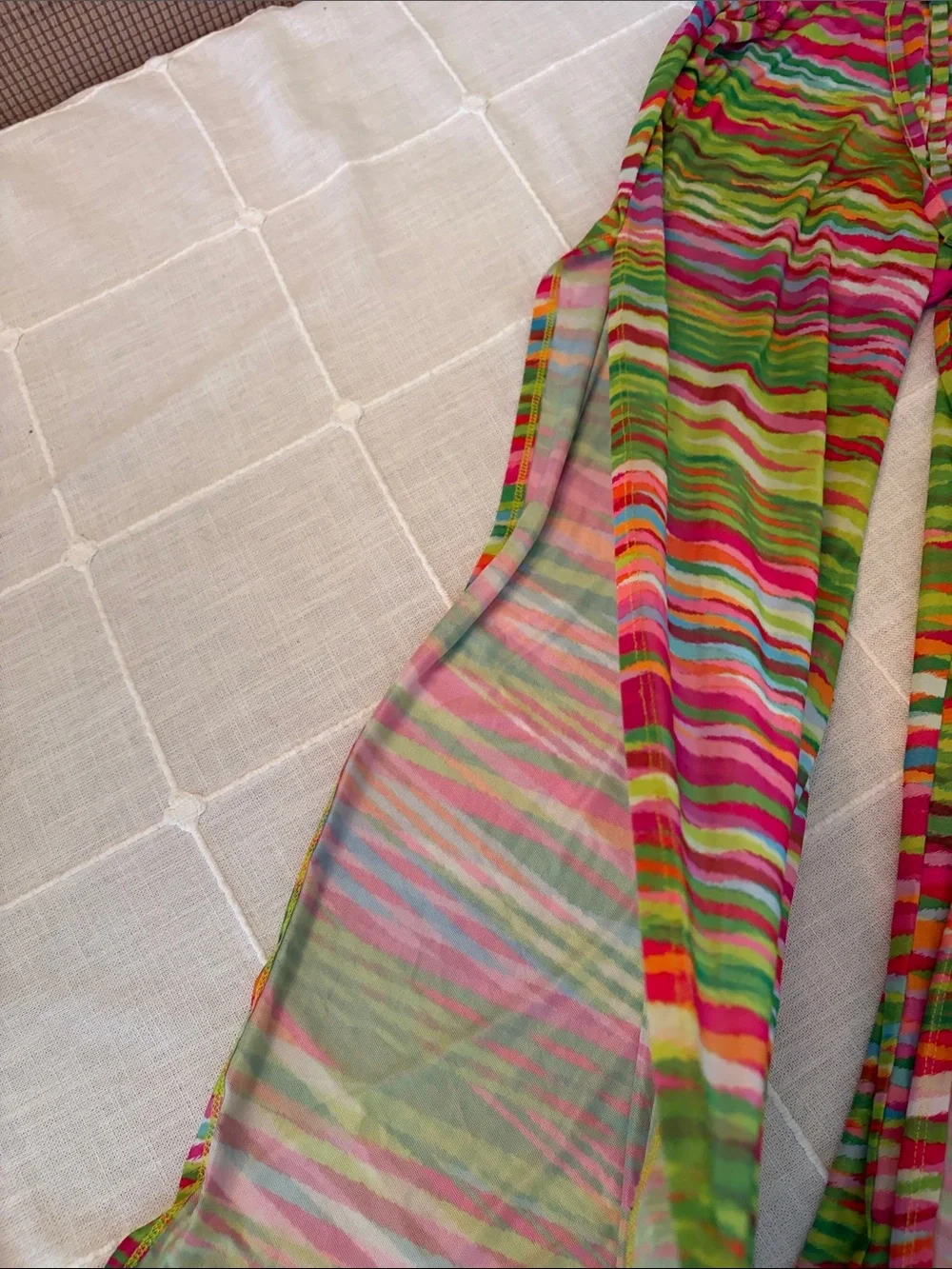 BECCA Multicolor Ripple-Stripe Wide-Leg Pants - Picture 5 of 7